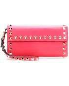 Valentino Rockstud Leather Clutch - Lyst