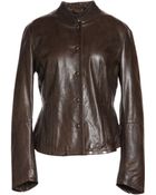 Weekend By Maxmara Leather Outerwear - Lyst
