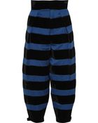 Chloé Velvet And Silk-Satin Paneled Tapered Pants - Lyst