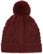 Forever 21 Cable Knit Pom Beanie - Lyst