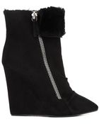 Giuseppe Zanotti Suede And Fur Wedge Boots - Lyst