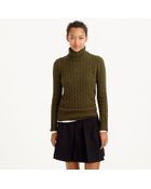 J.Crew Cambridge Cable Chunky Turtleneck Sweater - Lyst