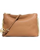 Michael Kors Jet Set Leather Messenger - Lyst