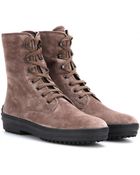 Tod's Suede Ankle Boots - Lyst