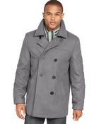 Tommy Hilfiger Big And Tall Classic Wool-Blend Pea Coat - Lyst