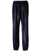 Morgan Lane Camille Midnight Velvet Robe Set - Lyst