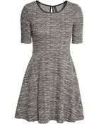 H&M Dress In Textured Jersey - Lyst