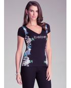 Bebe Game Plan Fashion Tee - Lyst