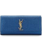 Saint Laurent Monogramme Crinkled Clutch Bag - Lyst