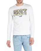 Just Cavalli Embroidered Logo Long Sleeve Tee - Lyst
