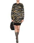 DKNY Wool Print Oversized Pullover - Lyst