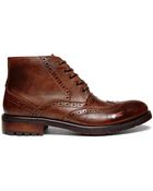 Steve Madden Leather Brogue Ankle Boots - Lyst