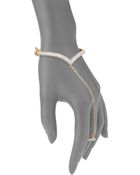 Noir Jewelry Chevron Hand Chain Bracelet/Gold - Lyst