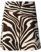 MICHAEL Michael Kors Zebra Print Skirt - Lyst