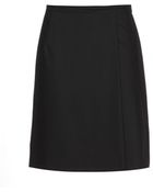 Jil Sander Navy Wool-Blend Skirt - Lyst