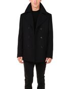 Balmain Peacoat - Lyst
