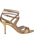 MICHAEL Michael Kors Michela Mid Sandal Nude Patent - Lyst