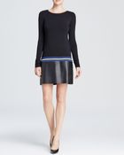 Bailey 44 Dress - Lorax Stripe Trim Faux Leather Skirt - Lyst