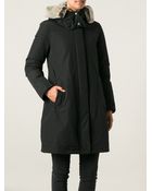 Woolrich Hooded Coat - Lyst