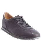 Tod's Dark Grey Leather Logo Striped Sneakers - Lyst