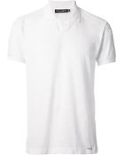 Dolce & Gabbana V Slit Polo Shirt - Lyst