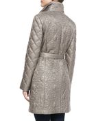T Tahari Milano Belted Puffer Jacket - Lyst