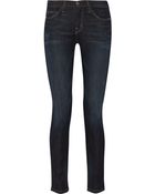 Current/Elliott The Ankle Skinny Low-Rise Jeans - Lyst