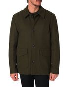 Paul Smith Khaki Coat - Lyst