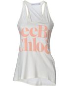 See By Chloé Sleeveless Tshirt - Lyst
