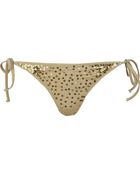 River Island Gold Sequin Bikini Briefs - Lyst
