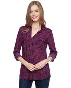 Splendid West Village 34 Sleeve Shirting Top - Lyst