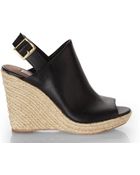 Steve Madden Black Corizon Wedge Sandals - Lyst