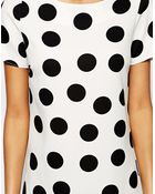 John Zack Shift Dress in Polka Dot - Lyst