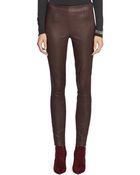 Ralph Lauren Black Label Stretch-Leather Abbey Pant - Lyst