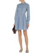 Stella McCartney Embroidered Gauze Mini Dress - Lyst