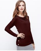 Ann Taylor Petite Side Button Sweater Jersey Top - Lyst