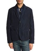 Tommy Hilfiger Navy Jacket With Removable Bib Front - Lyst