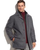 London Fog Bristol Microsuede Bib Wool-Blend Car Coat - Lyst