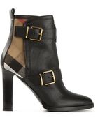 Burberry Prorsum Buckled Ankle Boots - Lyst