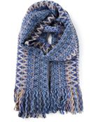 Missoni Zig Zag Knit Fringed Scarf - Lyst