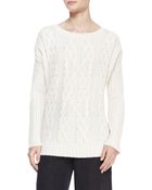 Donna Karan New York Cashmere Cableknit Sweater Vellum - Lyst