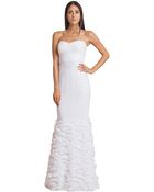 Js Collections Strapless Petalled Mermaid Gown - Lyst