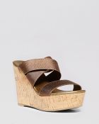 Steven By Steve Madden Open Toe Platform Wedge Sandals - Freeze - Lyst