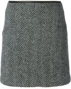 Burberry Herringbone Mini Skirt - Lyst