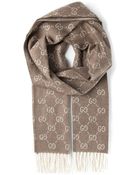 Gucci Monogram Print Scarf - Lyst