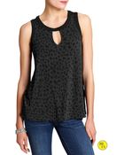 Banana Republic Factory Animal Print Cut-Out Top - Lyst