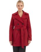 Via Spiga Double Breasted Trench Coat - Lyst