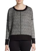 French Connection Chevron Jacquard Knit Sweater - Lyst