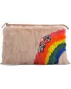 Shourouk Fur Nude Rainbow Clutch - Lyst