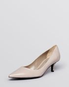 Delman Pointed Toe Pumps - Belle Mid Heel - Lyst